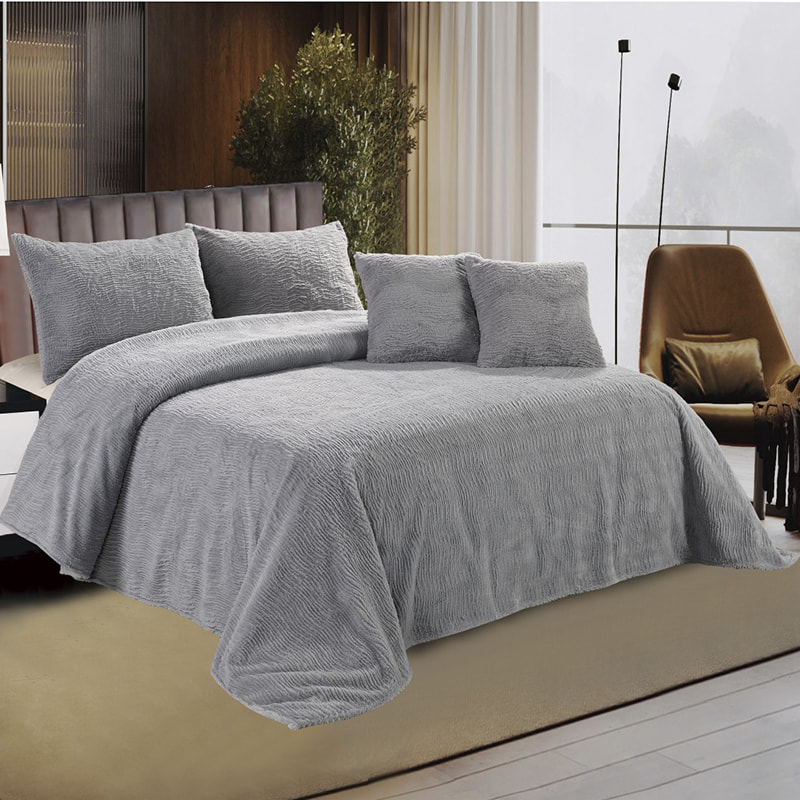 مجموعة غطاء لحاف المخملية