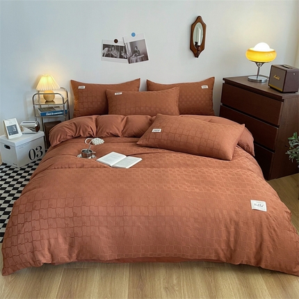 طبقة سرير البوليستر مجموعة تصميم سلس الحد الأدنى