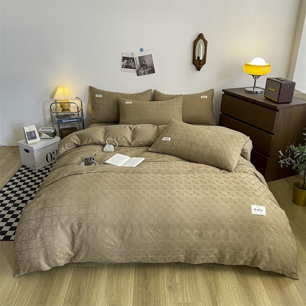 طبقة سرير البوليستر مجموعة تصميم سلس الحد الأدنى