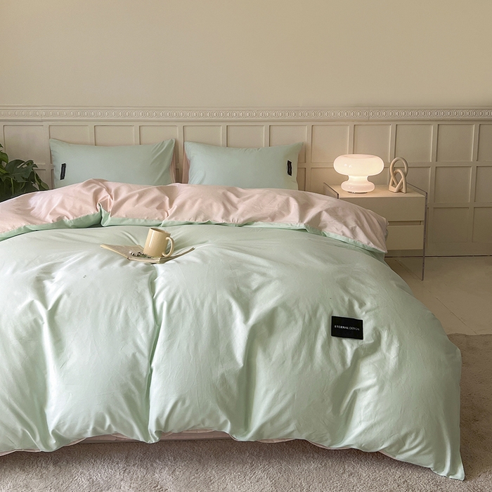 مجموعة سرير البوليستر مجموعة الحد الأدنى الناعم الحديث