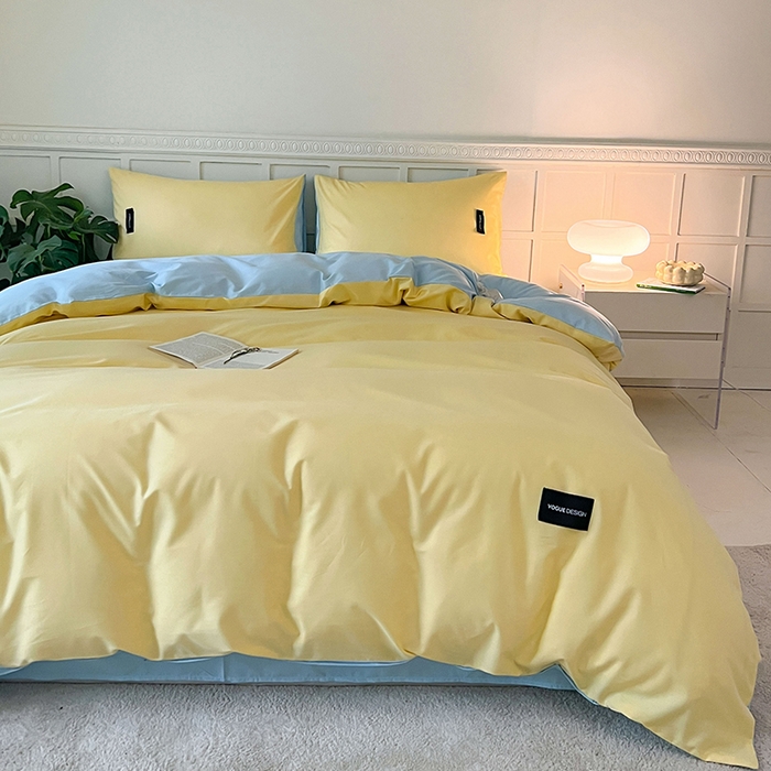 مجموعة سرير البوليستر مجموعة الحد الأدنى الناعم الحديث