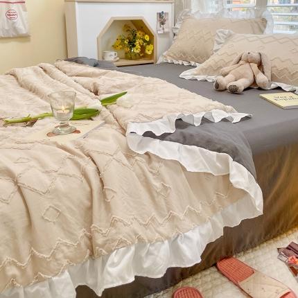 مجموعات الفراش الأنيقة tufter طبقة ناعمة