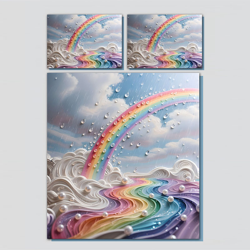 طقم سرير بطبعة زهور رقمية 5D - قوس قزح دريم سكيب