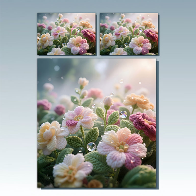 طقم سرير بطبعة زهور رقمية 5D - ‌الحديقة المزهرة